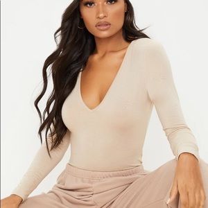 PRETTY LITTLE THING tan/nude bodysuit